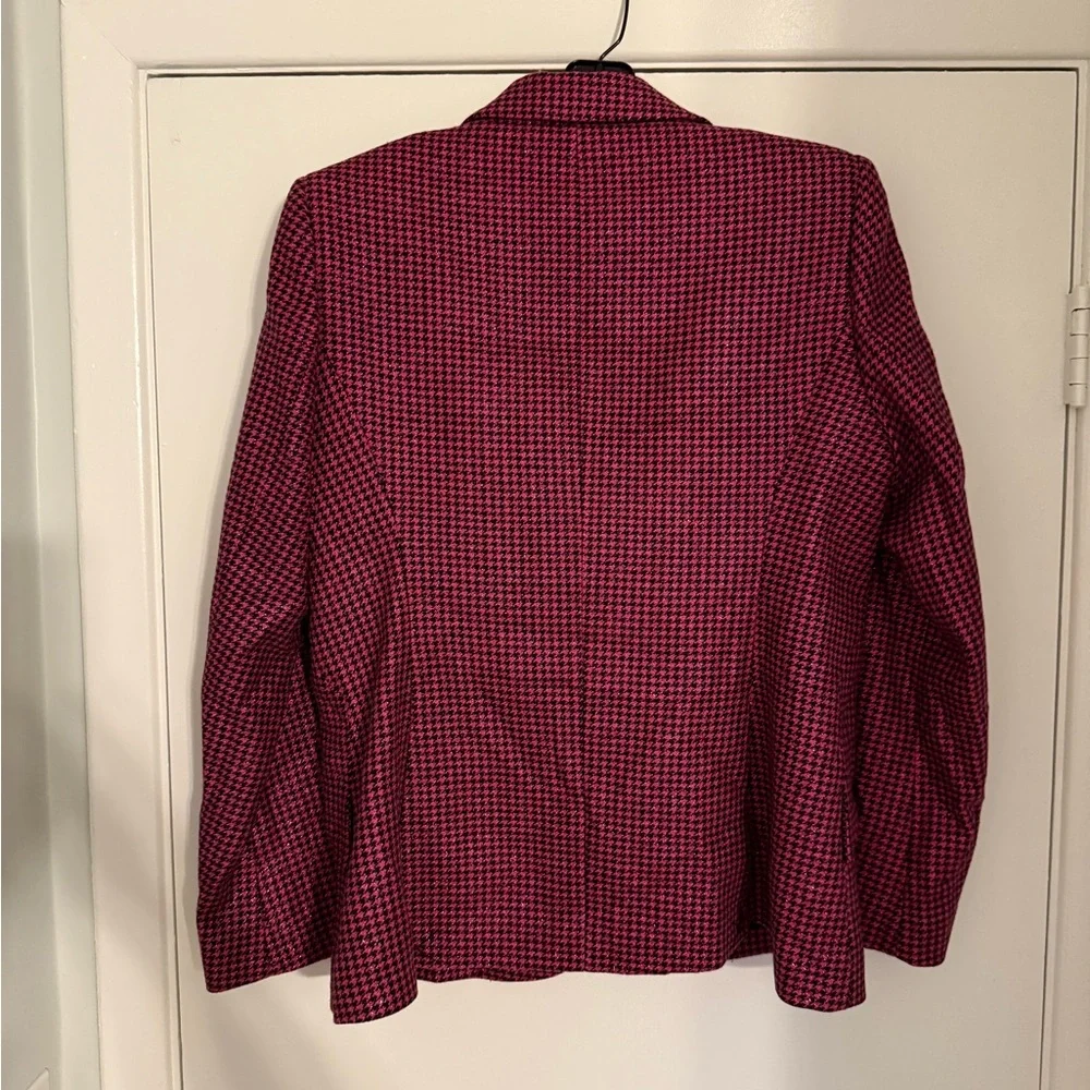 L’Agence Pink and Black Houndstooth Chamberlain Blazer - Picture 6 of 9
